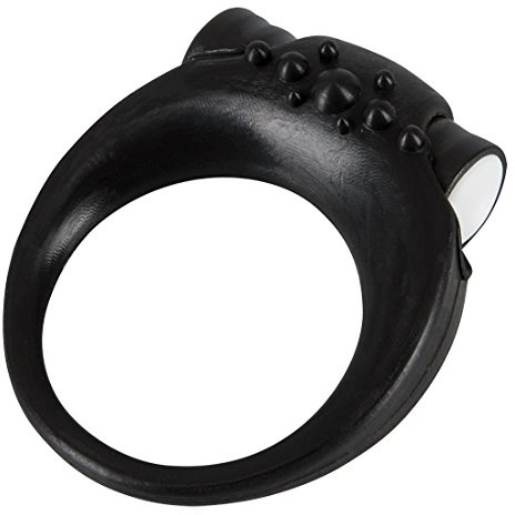 Sweet Smile Stayer Penisring - softer Cockring mit Vibration für Männer, Penisring mit Mini-Vibrator, Ring mit Reiznoppen zur Stimulation der Frau, schwarz