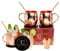 Advanced Mixology Mule Scienza Moscow Mule Rame tazze - Set di 4 - ARTIGIANALE - solido puro rame tazze 16 oz Gift Set con cocktail di rame cannucce, sottobicchieri e il vetro di colpo!