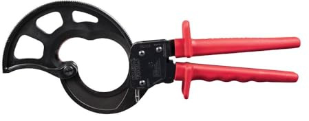 Klein Tools Kabelschneider, Ratschen-Kabelschneider, schneidet bis zu 1000 MCM, ideal für die Kabelvorbereitung, Rot