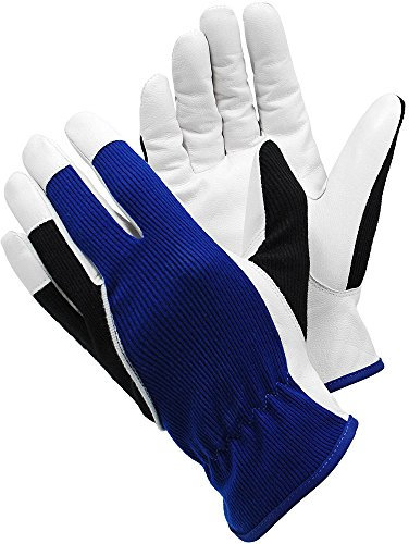 Tegera 12 Montagehandschuh – Ziegenleder, verstärkte Fingerspitzen, atmungsaktive Baumwolle, robuster Allround-Arbeitshandschuh, (Größe 10, 1 Paar)