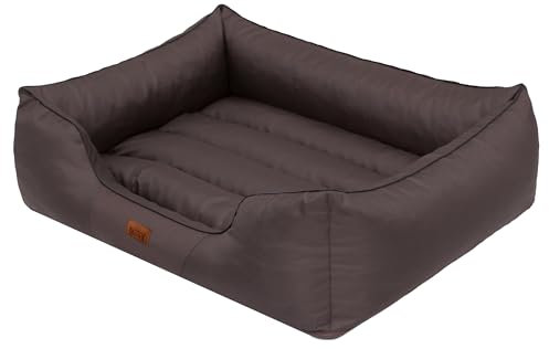 DOGGY Hobbydog CORCBR1 Hundebett, Sofa, Korb Tierbett Comfort, Größe XL, 82 x 62 cm, Dunkelbraun