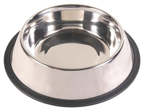 Trixie 24854 Edelstahlnapf, Gummiring, 1,75 l/ø 30 cm