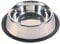 TRIXIE ÉCUELLE EN INOX AVEC ANNEAU EN CAOUTCHOUC D=20CM 24854,