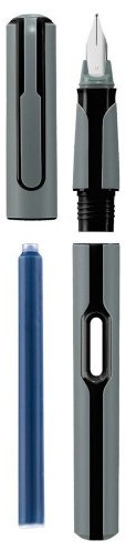 Pelikan 950121 Füllhalter Style, M, anthrazit/schwarz, Faltschachtel mit 1 Stift