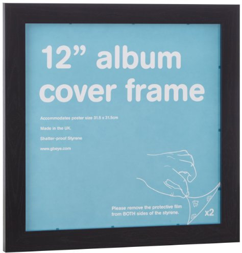 empireposter LP Schallplatten-Cover Rahmen - LP Wechselrahmen der Marke Shinsuke® für LP-Cover 3 cm MDF Holzfaserwerkstoff 31,5x31,5 cm schwarz