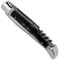 Laguiole Actiforge Taschenmesser, Griff aus schwarzem Horn, mit Korkenzieher und Edelstahl-Kronen, 11 cm