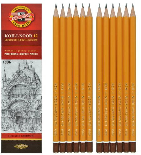 12 Stück KOH-I-NOOR Bleistifte Härte 4B Graphitstifte Set