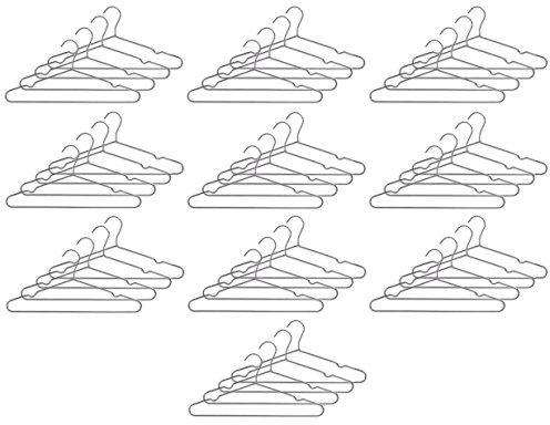 Kleiderbügel Set Metall Zeller Hosensteg Rockkerben Chrom Hosenbügel Bügel (40er Set)