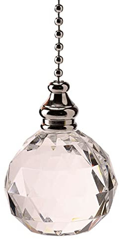 Polished Chrome with Acrylic Crystal Ball Light Pull by WML