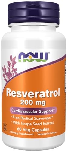 Now Foods NATURAL RESVERATROL 200mg 60 CPS