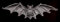 Figuren-Shop.de Fledermaus Wandreliefmit roten Augen - Gothic Wanddeko Vampir