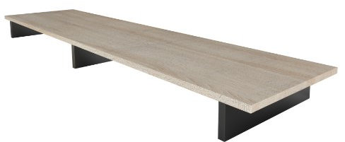 Vladon TV-Aufsatz Game, Made in Germany, Aufsatz für TV-Boards zur Erhöhung, Schwarz matt/Eiche sägerau (138,5 x 9,5 x 34,5 cm)