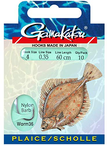 Gamakatsu Gebundene Haken BKS-WORM36 Scholle Gr. 2
