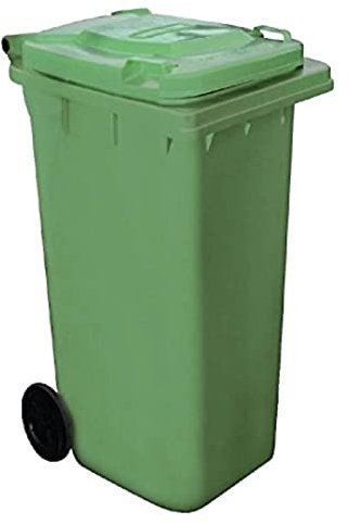 Stalwart N097 Wheelie Bin, 120 L, Green
