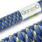 Ganzoo Paracord 550 Seil, Nylon-Polyester, 4mm, Typ 3, 30 Meter, 7 Kernstränge, Outdoor-Schnur, Allzweck-Seil, Hundehalsband, Hundeleine, Armband knüpfen, Camping, Survival - blau weiß schwarz