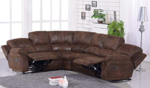 Microfaser Eckcouch Schlafsofa Relaxsofa Ecksofa Fernsehsessel C5129-L-VF03