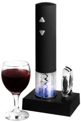 CKB Ltd® Deluxe Electric Corkscrew Automatic Cordless Wine Bottle Opener with Foil Cutter & Recharging Base- Wine Drinkers Gift Set