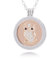 Morella Damen Halskette 70 cm Edelstahl und Anhänger mit Coin Eule Rosegold 33 mm im Schmuckbeutel