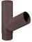 INEFA Abzweiger Fallrohr 60 Grad, PVC DN100/100 Dunkelbraun Zubehör Fallrohr Kunststoff, einfache Steckmontage, Made in Germany