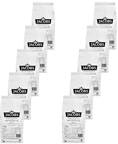 Jacobs Kaffeeplus löslicher, laktosefreier Kaffeeweisser 10 x 1 kg, 10 kg