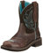 ARIAT Heritage Dapper Fatbaby Western Boot-Stivali da Donna in Pelle, Fudge al Cioccolato Reale, 38.5 EU
