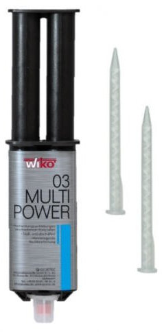 WIKO Multipower 2K Klebstoff Hochleistungs-Kleber + 2 Mischdüsen 1 Stück 25ml