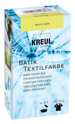 KREUL 98521 - Batik-Textilfarbe Neon Light, 70 g, Farbpulver zum Batiken und Färben von Textilien