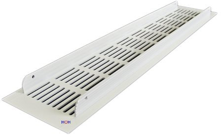 Lüftungsgitter LG-4008 W Stegblech Weiss PVD 400 x 80mm Zuluft Abluft Türgitter
