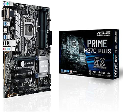 Asus Prime H270-Plus Gaming Mainboard Sockel 1151 (ATX, Intel H270, Kabylake, 4x DDR4-Speicher, USB 3.0, M.2 Schnittstelle)