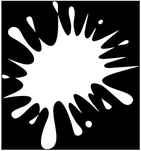 Samunshi® Farbkleckse Aufkleber Klecks Sticker 7,5 x 8cm weiß