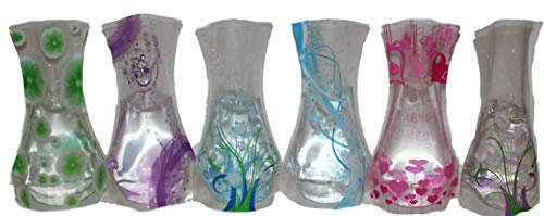 Blumenvase aus Kunststoff, faltbar, 6 Stück (wie abgebildet)