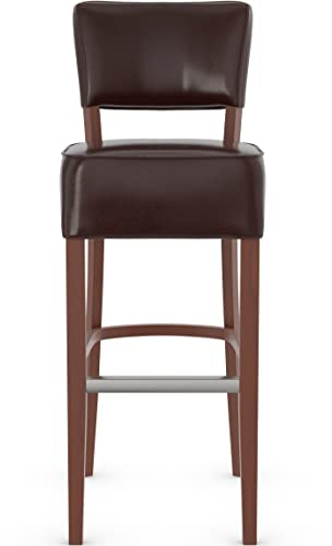 Genova Bar Stool Bonded Leather (Brown)