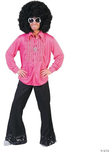 Chemise disco homme-Rose-XL