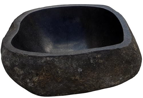 GURU SHOP Flußstein Schale, Vogeltränke ca. 30 cm - 10