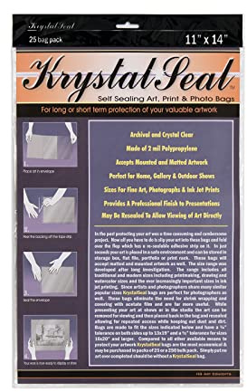 Krystal Seal KS1114 11 in. x 14 in. Seal Self-Healing Art Print and Photo Bags