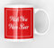 Wish You were Beer - Red Ceramic Mug New Unique Easy Gift for The Beer Drinker