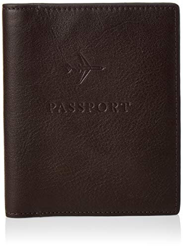 Fossil Reisepasshülle aus Leder, RFID-blockierend, Cognac (Modell: MLG0358222), Cognac, Einheitsgröße