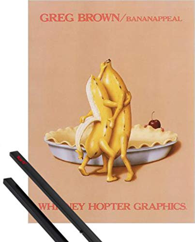 1art1 Greg Brown Kunstdruck (61x45 cm) Bananappeal + 1 Paar Posterleisten, Schwarz