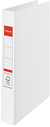 Esselte 2-Ringbuch, PP, hält bis zu 190 Blatt, Vivida-Serie, 42 mm Rücken, 14449 - A4, weiß