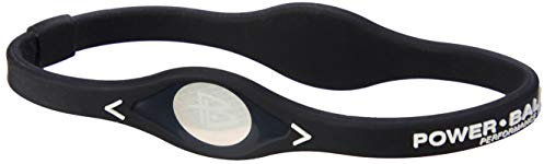 Power Balance Silicone Armband, Black w/White, M, IWSA09BK00WTMP