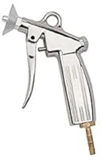 RIEGLER 114328-22 A-S Blaspistole, Schutzschild, Alu-Druckguss vernickelt, Tülle LW 6, 1Stk