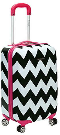 Rockland Safari Hardside Spinner Rad Gepäck, Pink Chevron, Carry-On 20-Inch, Safari Hardside Spinner Wheel Gepäck