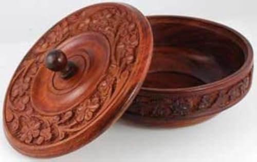 NewAge Cuenco de madera con tapa.