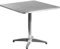 Flash Furniture Bistrotisch aus Aluminium – Eckiger Aluminiumtisch für Garten, Balkon und Außengastronomie – Pflegeleichter Gartentisch mit Standfuß – Silber