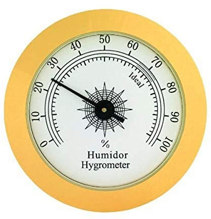 Qualität Importeure Analog Hygrometer, 1–3/4-Zoll rund Glas Analog Hygrometer für Humidors