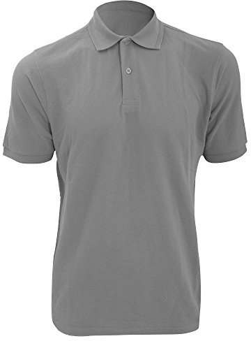Russell Mens Ripple Collar & Cuff Short Sleeve Polo Shirt (L) (Light Oxford)