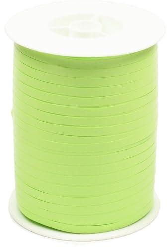 Star Geschenkband Ringelband 5mm x 500m wasserfest - 30 Farben in 5/10/19/31/50mm - Dekoband aus Kunststoff - Polyband zum Anbinden von Luftballons - Schleifenband zum Basteln - Hellgrün