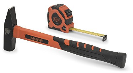 BLACK+DECKER 2 Martello Fabbro + Flessometro 5 Metri