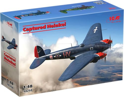 ICM Modellbau Flugzeug Captured Heinkel 48268 1:48 | WW2 Kampfflugzeug