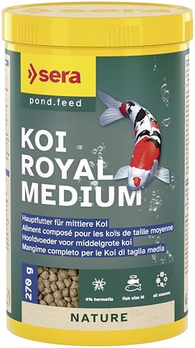 sera koi royal medium 1 L | mangime per Koi da 12 a 25 cm 1.000 ml | senza coloranti e conservanti
